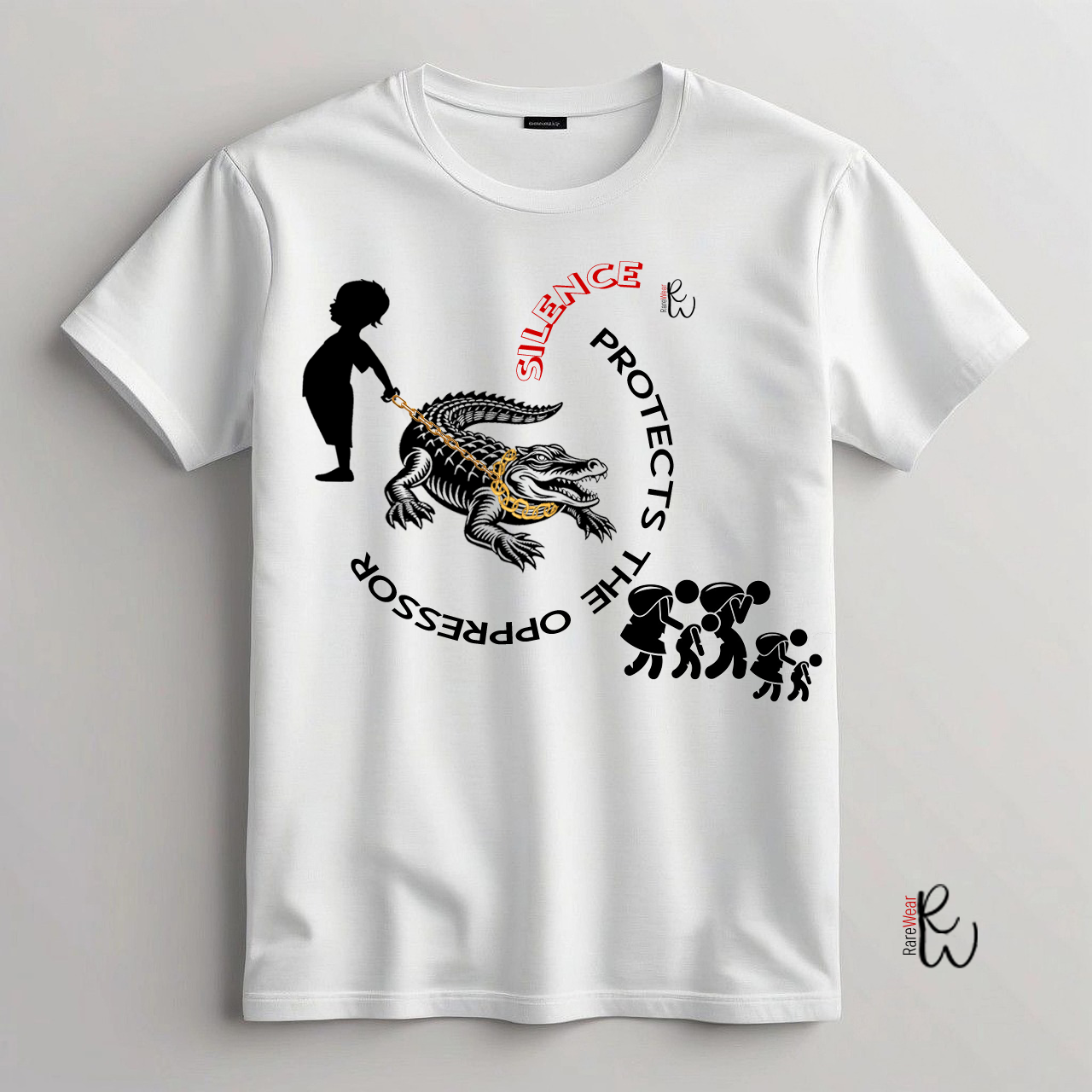 Rare Wear Exclusive T Shirt silence-protects-the-oppressor